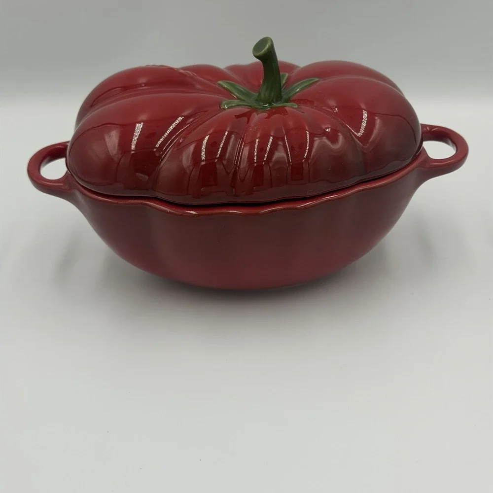 Staub Ceramic 16-oz Petite Tomato Shaped Cocotte - Cherry